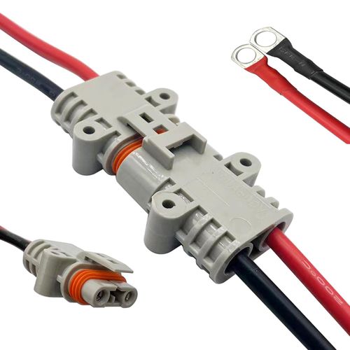 8AWG 50A Anderson Connector Kit Waterproof, Quick-Connect Battery Jumper Plug for Trucks, RVs, Off-Grid Power & Outdoor Equipment, OEM-Grade Durable Construction