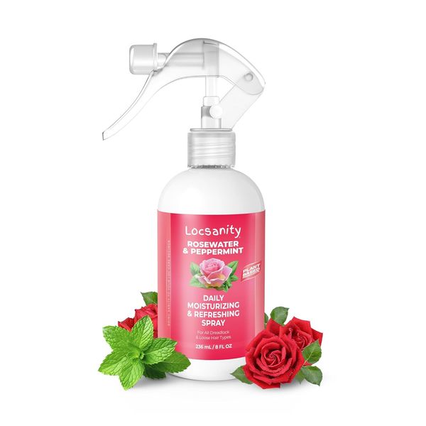 Daily Moisturizing Refreshing Spray for Locs, Dreadlocks - Rose Water and Pepper