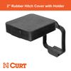 2" Rubber Hitch Tube Cover with 4-Way Flat Holder (Packaged)