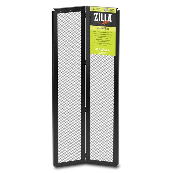 Zilla Pet Reptile Terrarium Fresh Air Screen Cover with Center Hinge 30" x 12"