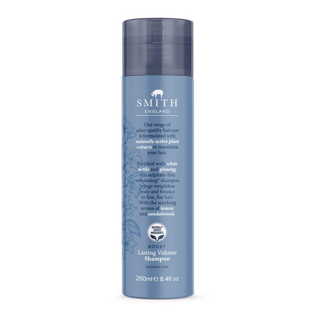 Smith England Boost Lasting Volume Hair Shampoo, 250 ml,5060152795860