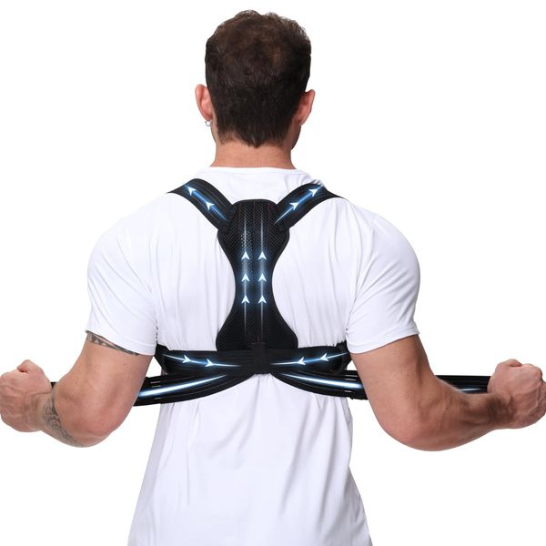 NovoBrace Rücken Geradehalter Haltungskorrektur Rücken Herren,Gerader Rücken Geradehalter,Haltungskorrektur Rücken Damen，RückenstüTze - RüCkenstabilisator,Posture Corrector Men，Eisenhaltig