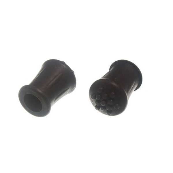 20 Of Walking Stick Crutch Frame Ferrule Black Rubberised 1/2 Inch 13Mm Id