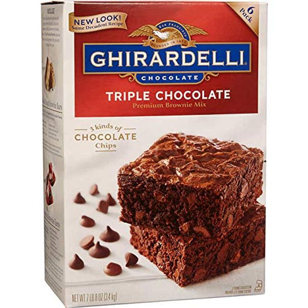 Ghirardelli Expect More Triple Chocolate Premium Brownie Mix, 6-count (7 lb 8 oz)