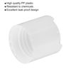 uxcell 48Pcs White PP Plastic Disc Top Caps, Reusable Press Cap for Empty Bottle Lotion Shampoo Container