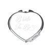 Bride To Be Silver Wedding Statement [WED17] folding compact pocket mirror - silver heart shape
