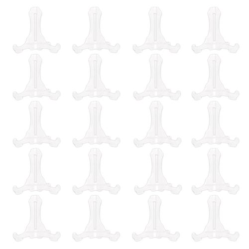 Rimikuru Acrylic Display Stand, Set of 20 Transparent Card Display Can Badge Display Collection (Small)