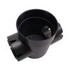 NDS Round Catch Drain 201 Spee-D Basin Double Locking Outlets, 3 4-Inch, 6 in, Black