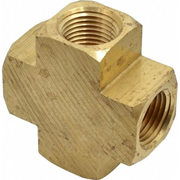 Parker 2205P-6 Pipe Cross 3/8 Female Brass