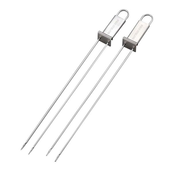 Captain Stag UG-3226 Barbecue Skewers, Double Skewers, Set of 2