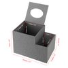 BTSKY Linen Square Tissue Box With Multi-Function Side Pocket Organizer For Remote Control Cosmetics Pen Pencil - Tabletop Cube Tissue Box Napkin Holder Storage Box, Grey