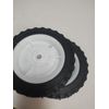 2pc Pair: 7" SEMI SOLID HARD RUBBER REPLACEMENT TIRE WHEEL MOWER,CART, Flat-Free