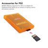 MX4SIO SIO2SD Memory Card Adapter for Game Consoles, TF Card Reader Adapter for FAT Console, Replacement Memory Card Reader(Orange)