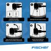 Fischer Mni Aluminium with Double Action Dual Head Mini Pump – Silver, 85573