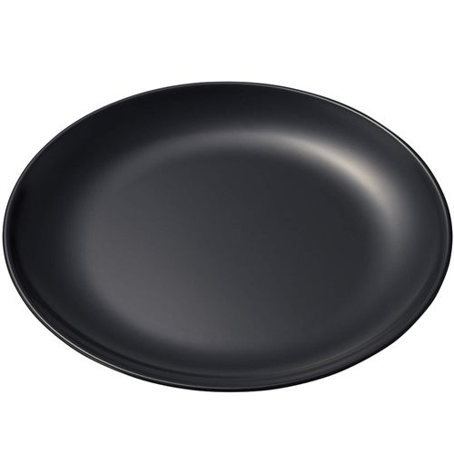 Nagao SP-29B Unbreakable Tableware, Round Plate, Color: Black, 9.8 inches (25 cm), Made in Japan