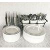 300 Piece Silver Plastic Silverware, Reusable, Forks, Spoon, Knives, 100 Each