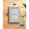 DEWENWILS Duplex Outlet Covers, Brushed Nickel Outlet Wall Plates,Metal,2 Pack