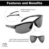 Flying Fisherman 7812BS Sunglass, Matte Black Frames/Smoke Lenses