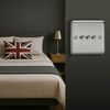 VARILIGHT | Matt Chrome | Value | 3-Gang 10A 1- or 2-Way Toggle Switch | XST3