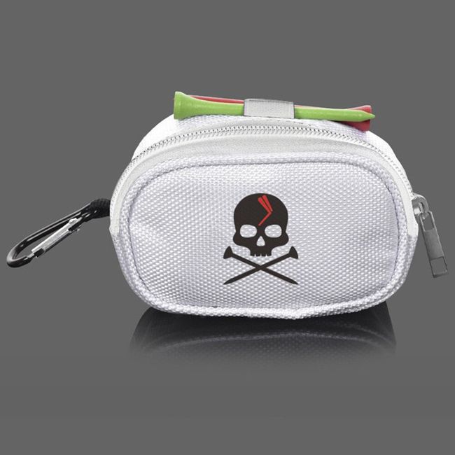 Mini Golf Ball Bag Tee Holder Storage Pouch Portable Skull Golf Zip Handbag  Portable Golf Ball Storage Bag Waist Pouch
