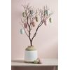 Mud Pie Paper Mache Egg Decor, 4" x 2.5", Cream Speckle