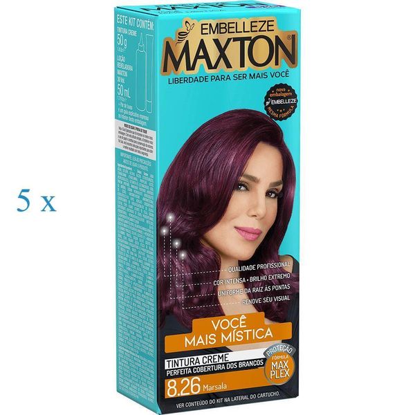 Lot of 5 x Maxton Hair Dye You Mystical Marsala 8.26 Tonner Color Paint