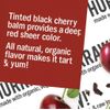 Hurraw! Black Cherry Tinted Lip Balm, 3 Pack: (Sheer Red Tint) Organic, Certified Vegan, Cruelty and Gluten Free. Non-GMO, 100% Natural Ingredients. Bee, Shea, Soy and Palm Free. Made in USA