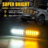 Xprite 8Pcs LED Strobe Light Kit Grille Side Marker Emergency Warning w/ Control