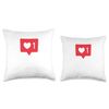 Social Media Likes Insta Famous Throw Pillow