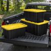 Sterilite 17 Gallon Industrial Stackable Storage Tote Lidded Containers, 12 Pack