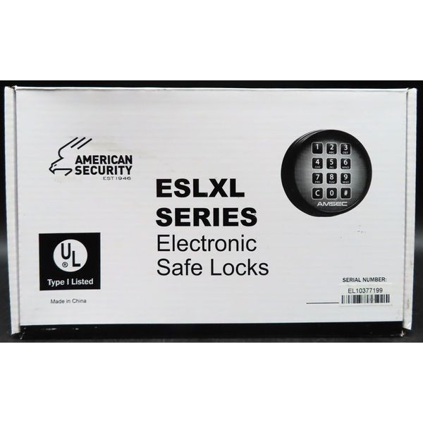 Amsec ESLXL Series Electronic Safe Lock, Black (ESL10XL)