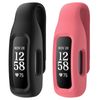 EEweca 2-Pack Clip Case Accessory for Fitbit Inspire 3/Inspire 2, Black+Desert Rose