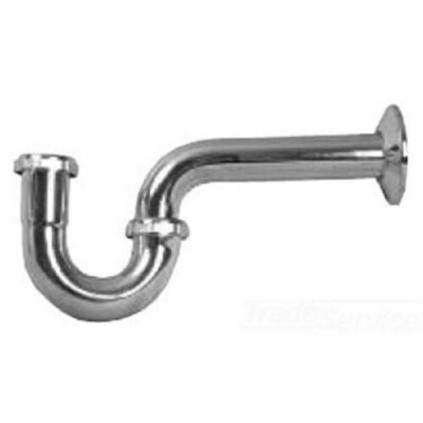 Dearborn Brass 1-1/4 inch 20 Gauge Chrome Plated Brass Sink Drain. P-Trap 700-1