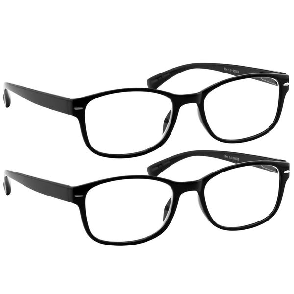 TruVision Readers Reading Glasses - HP9505-2 Black - +5.00