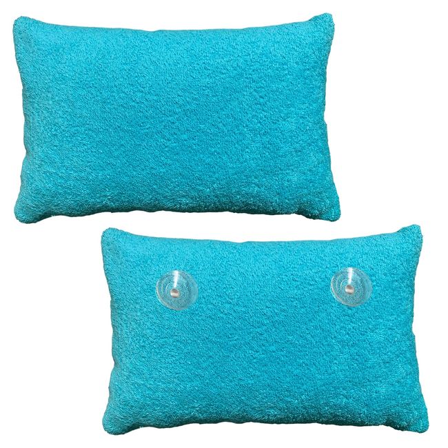 HOMELEVEL Terry Bath Pillow with Cover 100% Cotton Relax Cushion Pillow Wellness Cushion Pillow Grain Cushion Bath Tub Turquoise