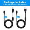 Mcbazel 2 Pack Controller Charging Cable for PS3, Mini USB Power Charge Cable Lead for Playstation 3 Controller -3 Meter, Black