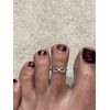 Toe Ring 925 Sterling Solid Silver Adjustable Mixed Design Open Rings Finger Ring Gift (Infinity Toe Ring)