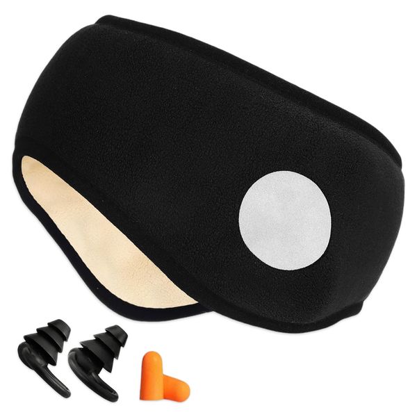 Ear Muffs for Sleeping, 2-in-1 Sleep Mask Ear Muffs and Earplugs, Adjustable Ear Muffs Noise Cancelling, Suitable for All Head Shapes, Comfortable Fit, Suitable for Sleeping, Studying, and Traveling