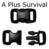 25 Pack 3/8" Curved Quick Release Buckle Paracord Survival Bracelets Collars