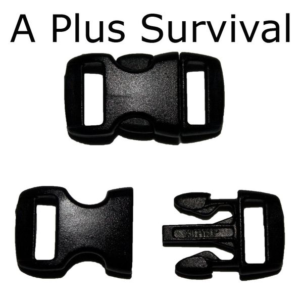 25 Pack 3/8" Curved Quick Release Buckle Paracord Survival Bracelets Collars