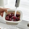 ZASA Draining Bowl, Double Wall Structure, Square Colander, Vegetable Colander, Colander, Colander, Plastic Container, Colander, Colander, Colander, Colander, Yogurt, Colander, Container, Plastic