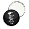Keep Calm and Rock On - 77mm Round Compact Mirror