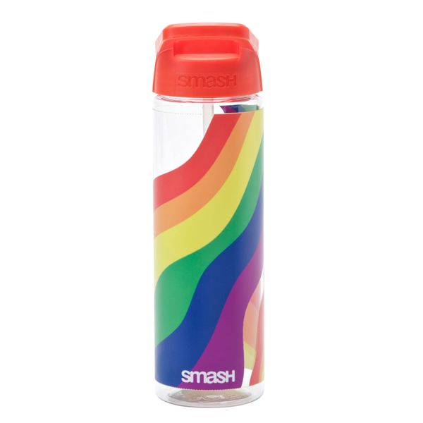 Smash Rainbow Water Bottle with Straw 700ml