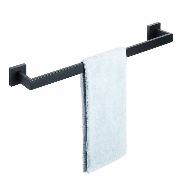 Alise Bath Towel Bars,24 Inch Towel Holder Towel Racks for Bathroom and Lavatory,SUS304 Stainless Steel Hand Towel Hanger Towel Rail Wall Mount,Matte Black,GYT060-B