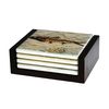 Fossil Fish Images - 4-Piece Ceramic Tile Coaster Set - Caddy Included