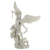 Top Collection Archangel St. Michael Statue - Greek Roman Catholic Angel Saint Miguel Sculpture in Premium White Marble Finish- 14.5-Inch Collectible Peace and Justice Figurine Defeating Lucifer
