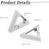 JewelryWe Unisex Stainless Steel Triangle Shape Ear Stud Ring