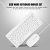 Keyboar Mouse Eet, Ultra-Thin USB Wired Keyboard Optical Mouse Mice Set Mouse Mice Set Combo(white)