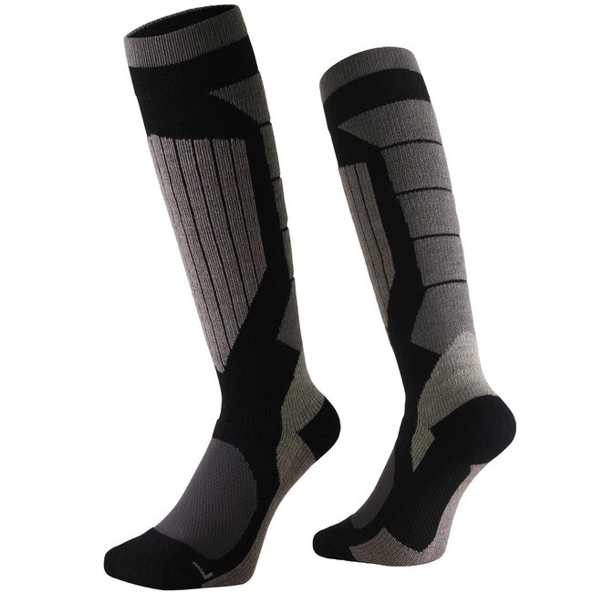 VAXPOT VA-1750 Snowboard Ski Socks, Graduated Compression Design, 5 Finger Type, Thermolite Merino Wool