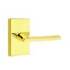 Emtek Passage Set, Modern Rectangular Rosette, Helios Lever, Satin Nickel, RH